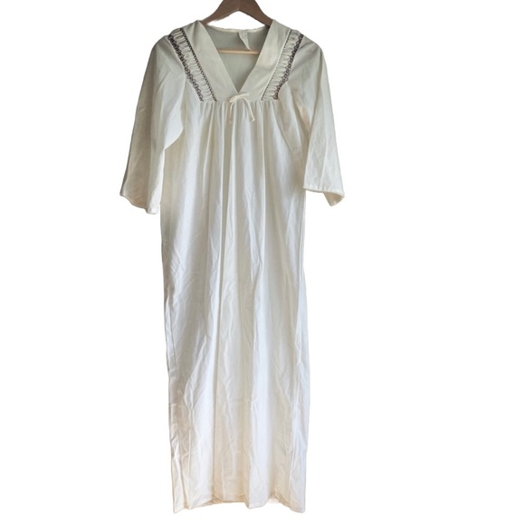 Vintage 1960s 1970s Nani Flower Boho Fleece Kaftan / Dressing Gown / Muumuu - Picture 14 of 15